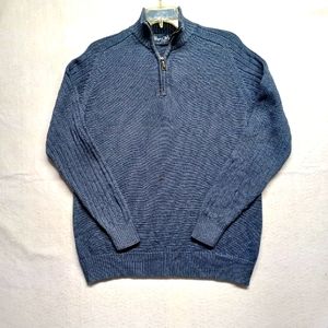 Oliver & Burke mock neck quarter zip sweater Sz L